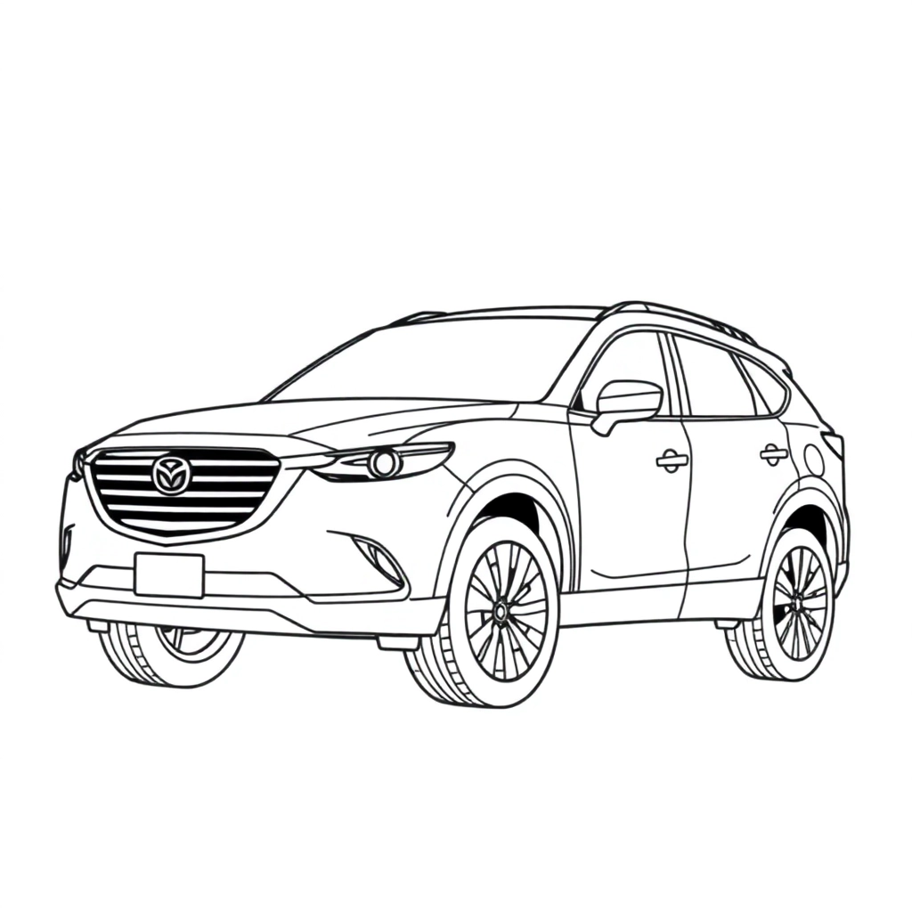 mazda SUV side صفحات التلوين