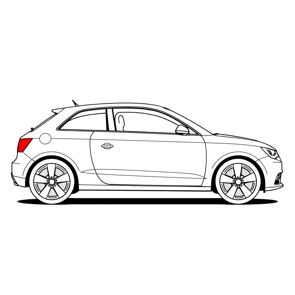 audi A1 Sportback left side صفحات التلوين