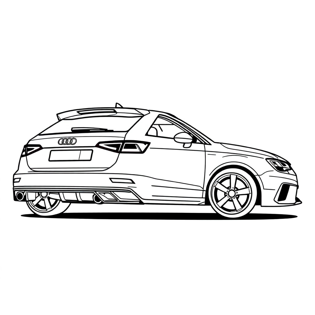 audi RS 3 Sportback side صفحات التلوين