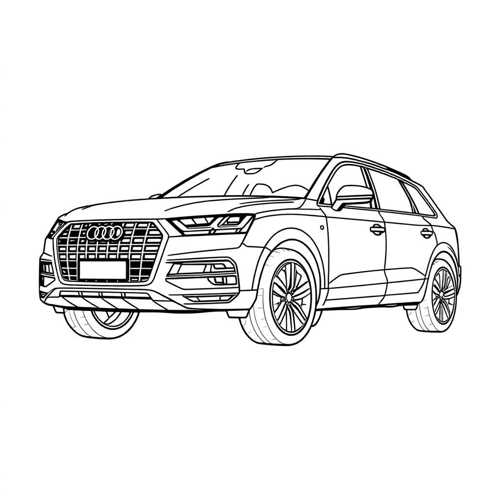 audi suv side صفحات التلوين
