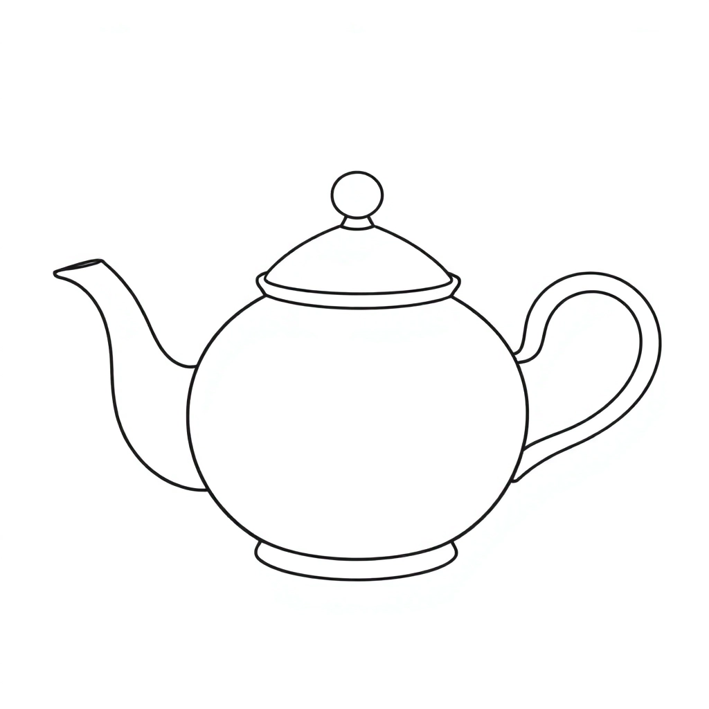 茶壶 صفحات التلوين