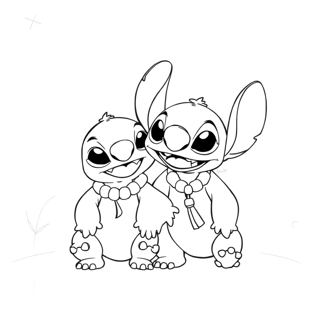  Lilo Drawing Stitch صفحات التلوين