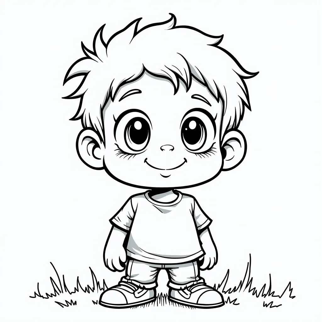 a gloom young boy coloring pages