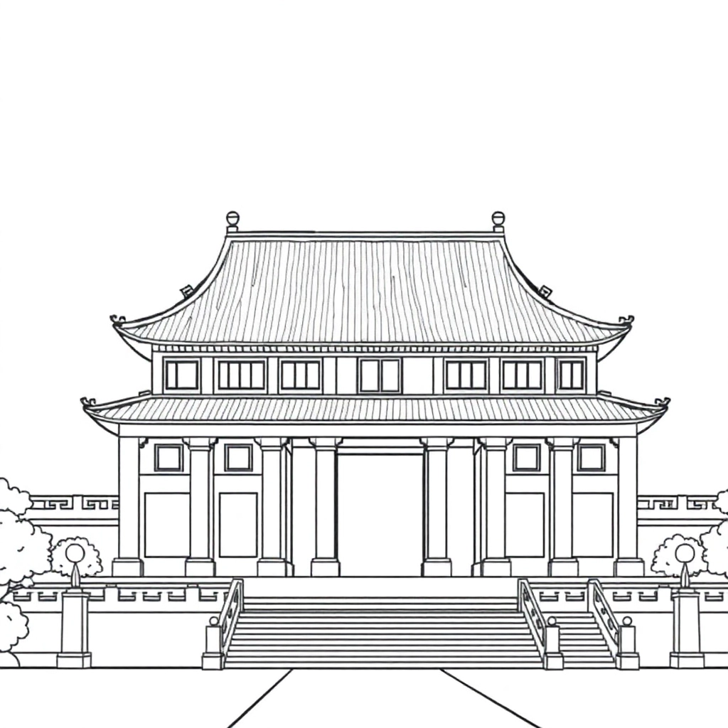 天安门 صفحات التلوين