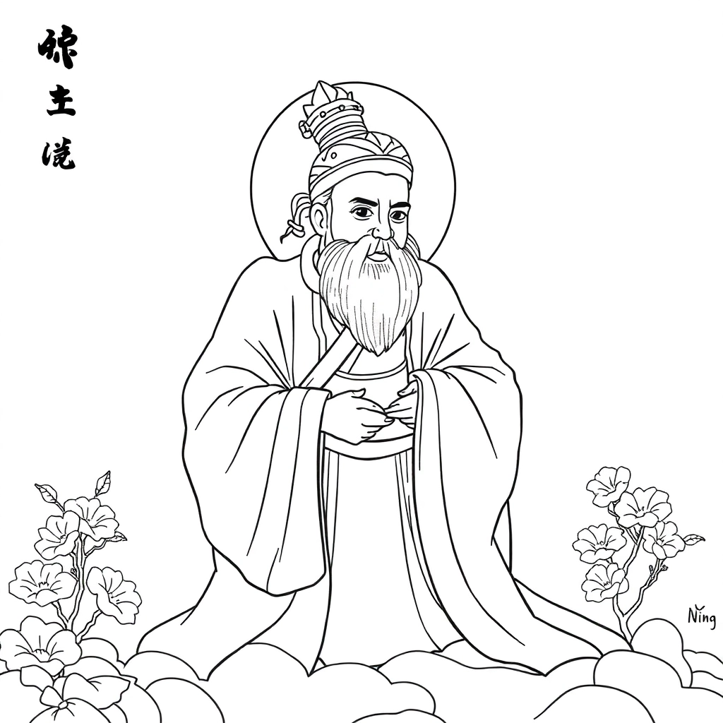 屈原 Páginas para Colorear