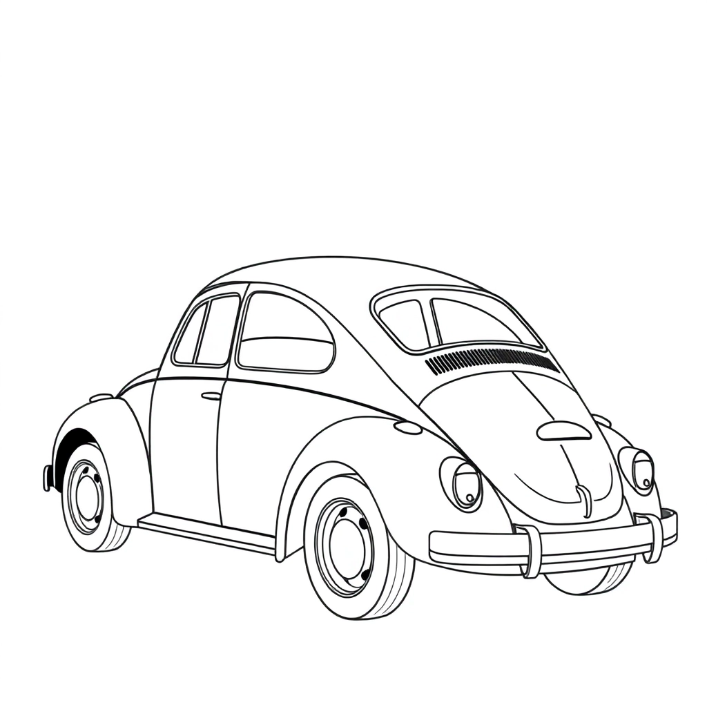 Beetle car side صفحات التلوين