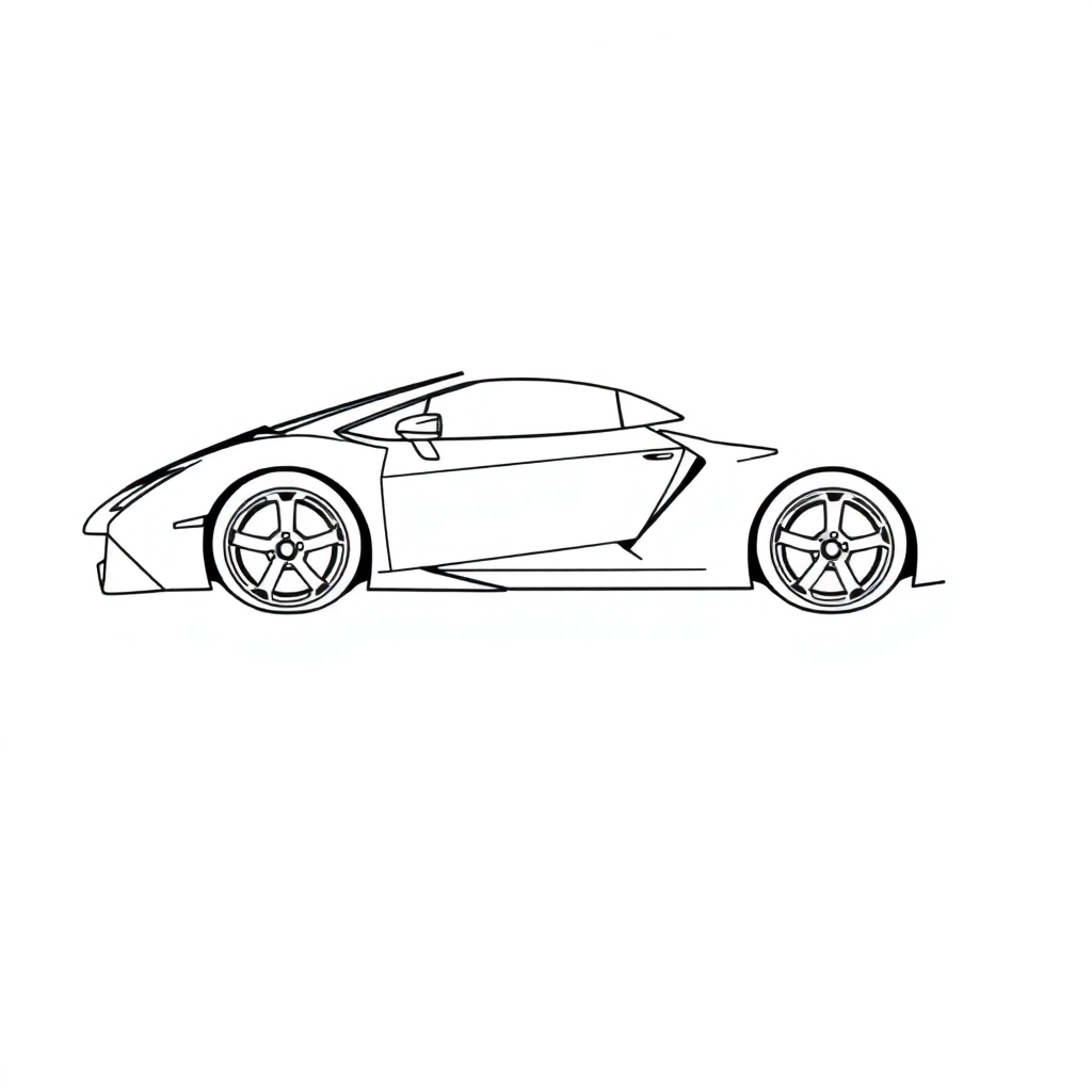 lamborghini side Páginas para Colorear