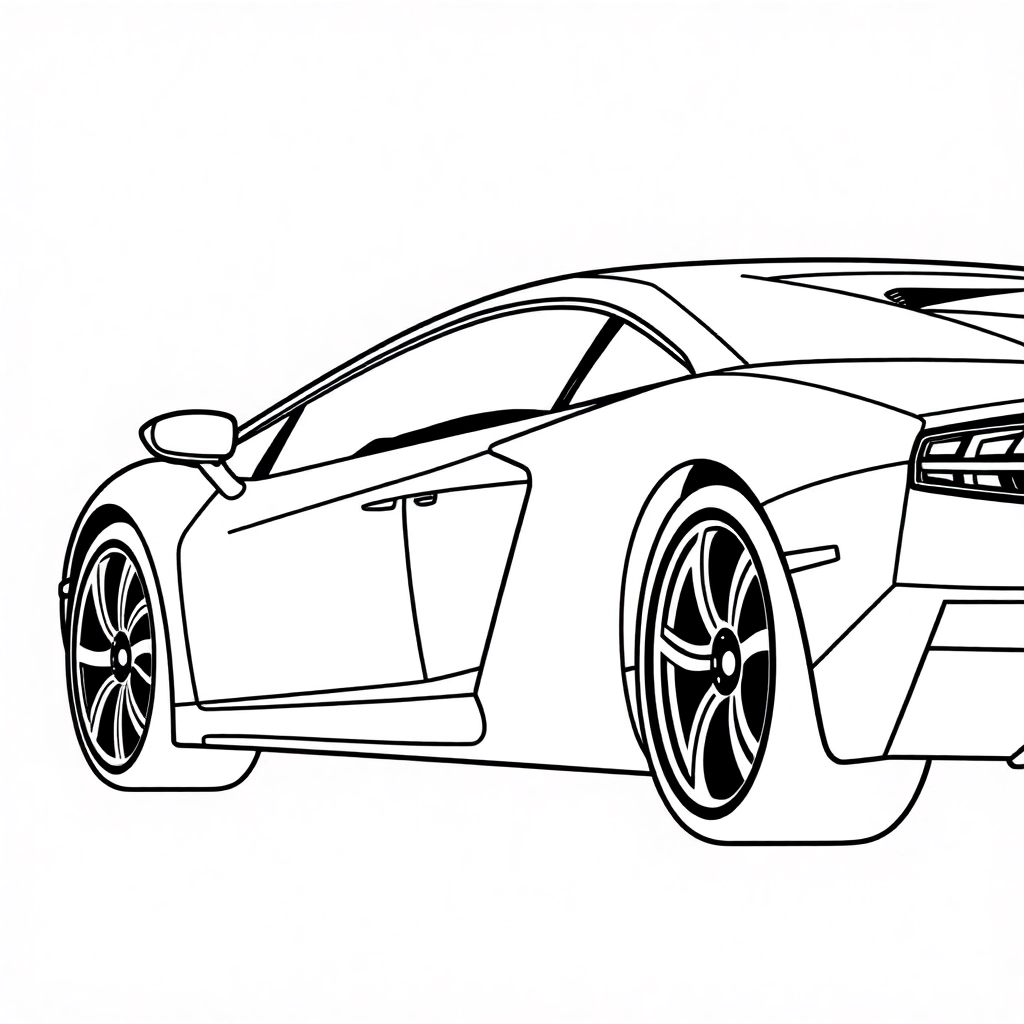 lamborghini side Páginas para Colorear