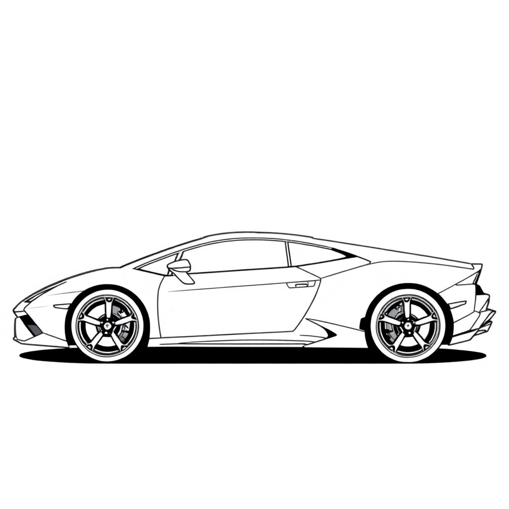 lamborghini side Páginas para Colorear