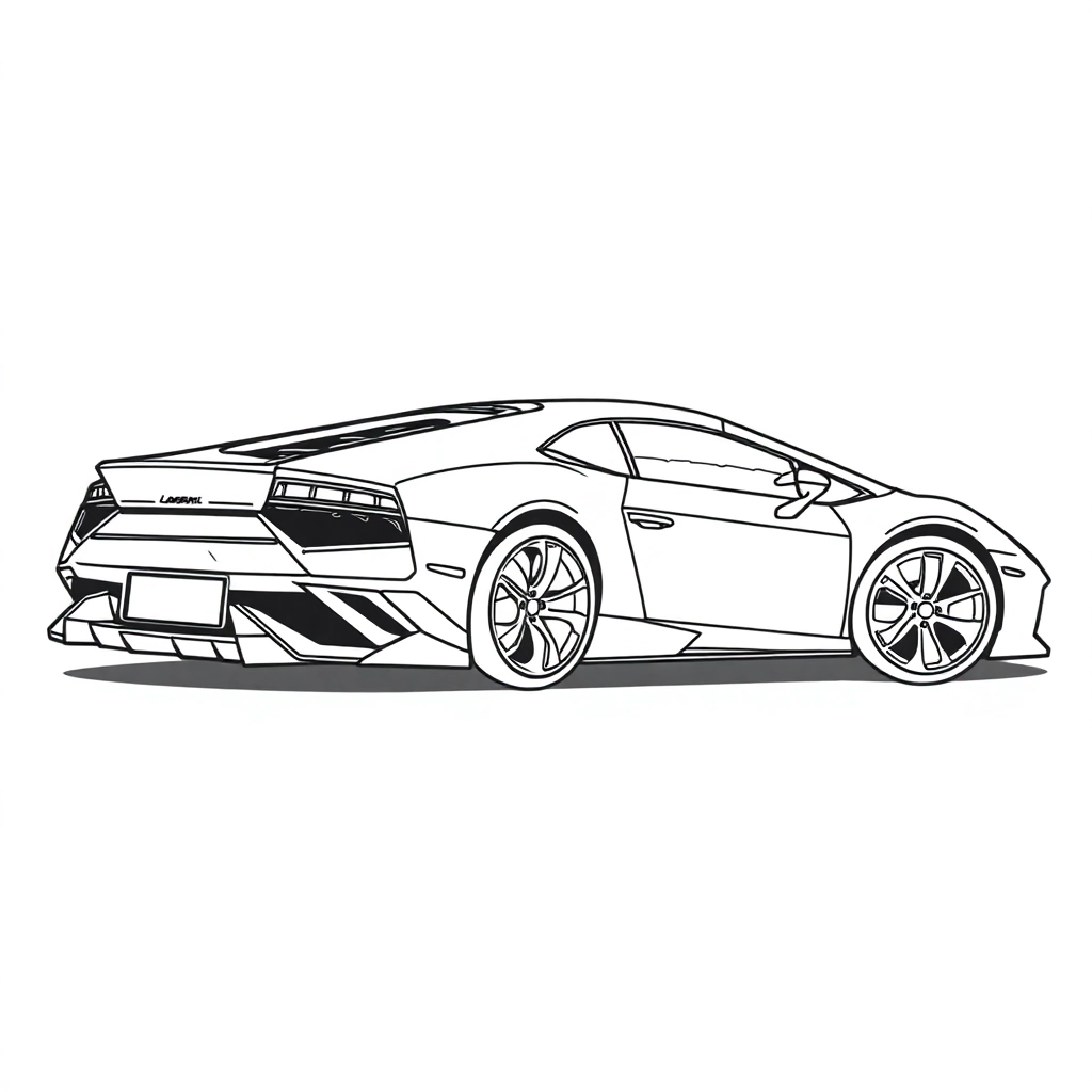 lamborghini side Páginas para Colorear