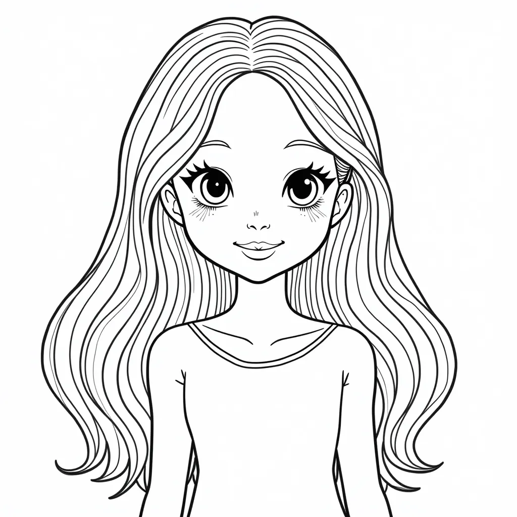 Beautiful girl coloring pages