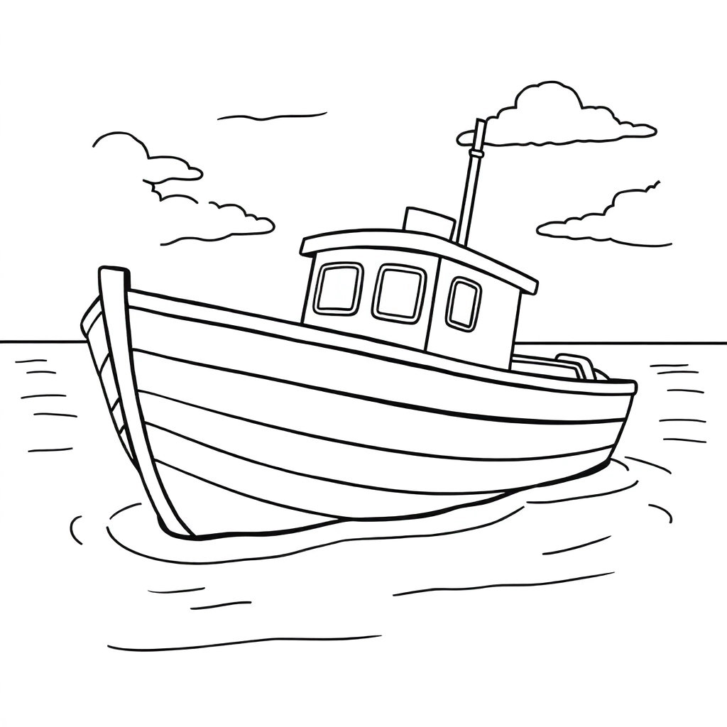 boat صفحات التلوين