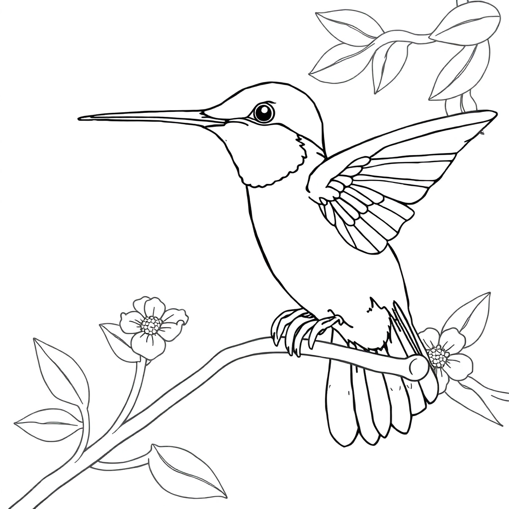 hummingbird صفحات التلوين