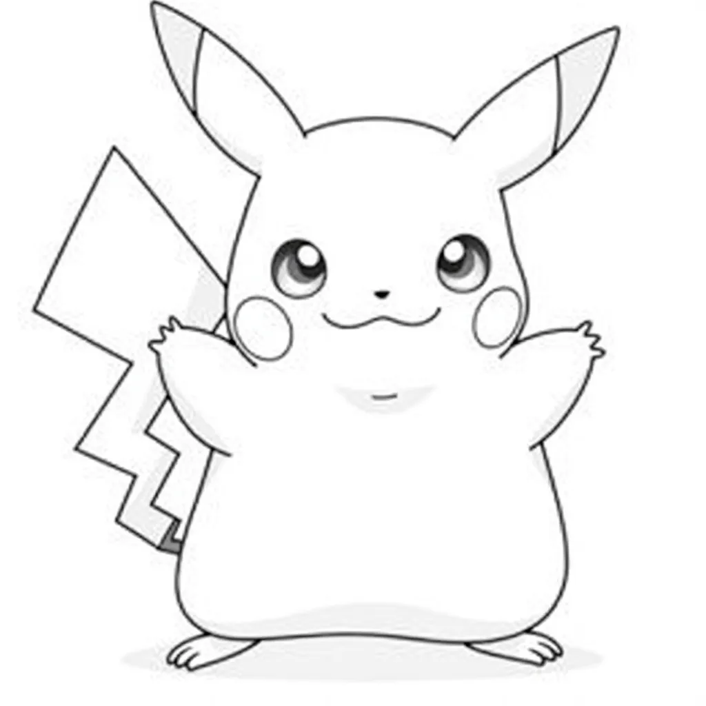 a giant pikachu coloring pages