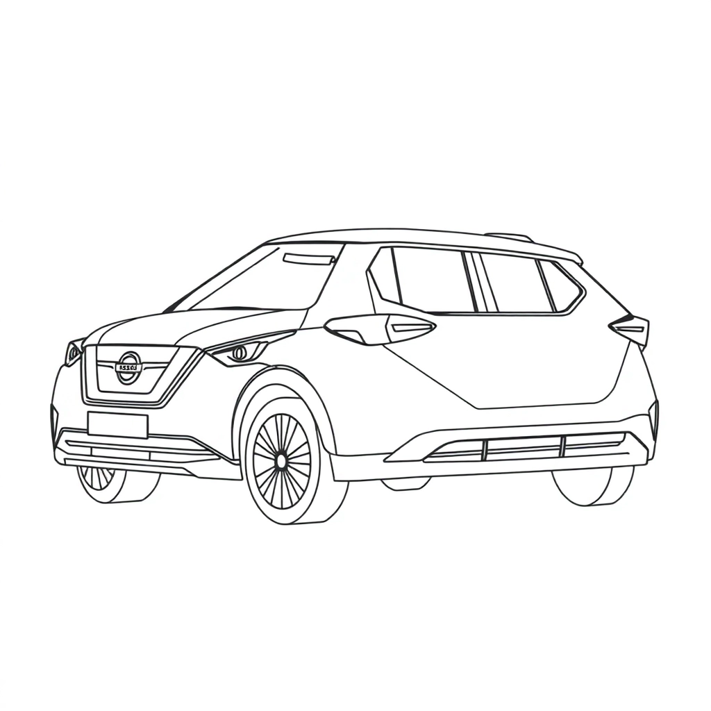 nissan KICKS side صفحات التلوين