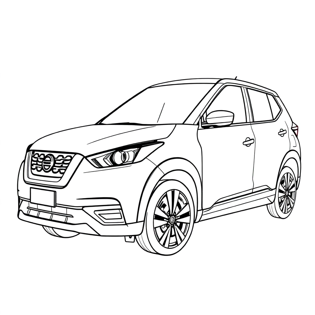 nissan KICKS side صفحات التلوين