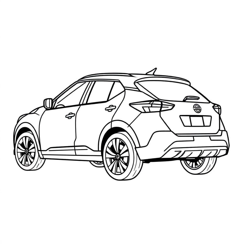 nissan KICKS side صفحات التلوين