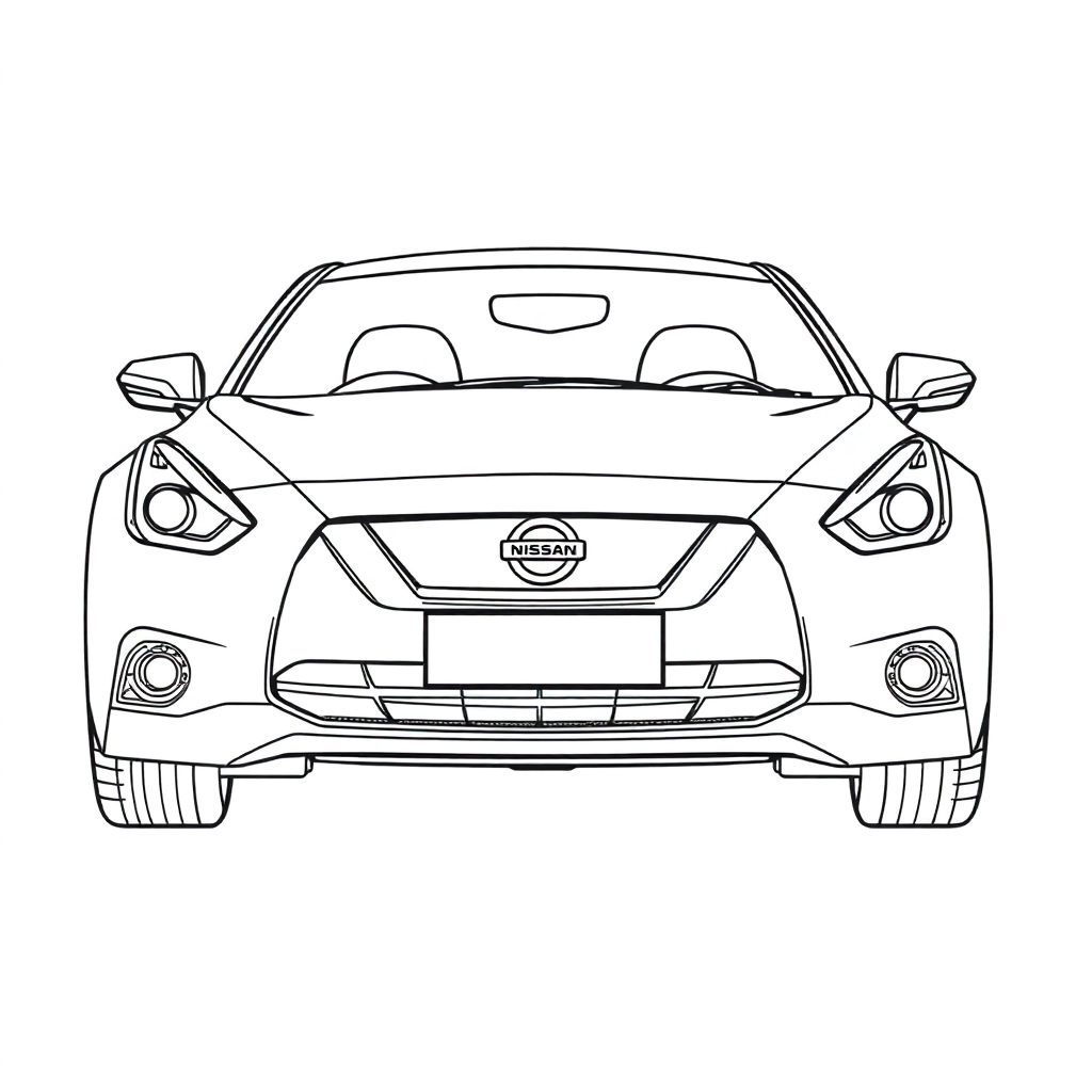 nissan ARIYA Páginas para Colorear