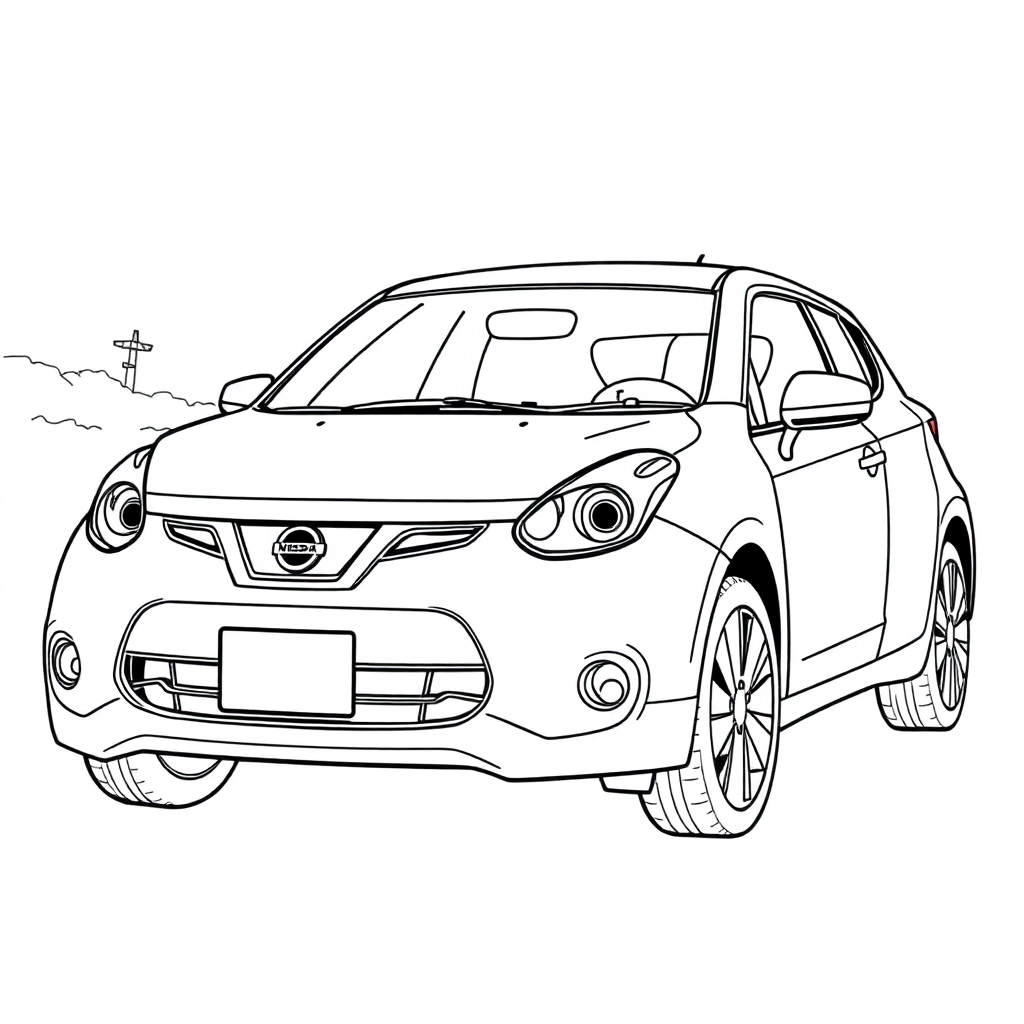 nissan ARIYA Páginas para Colorear