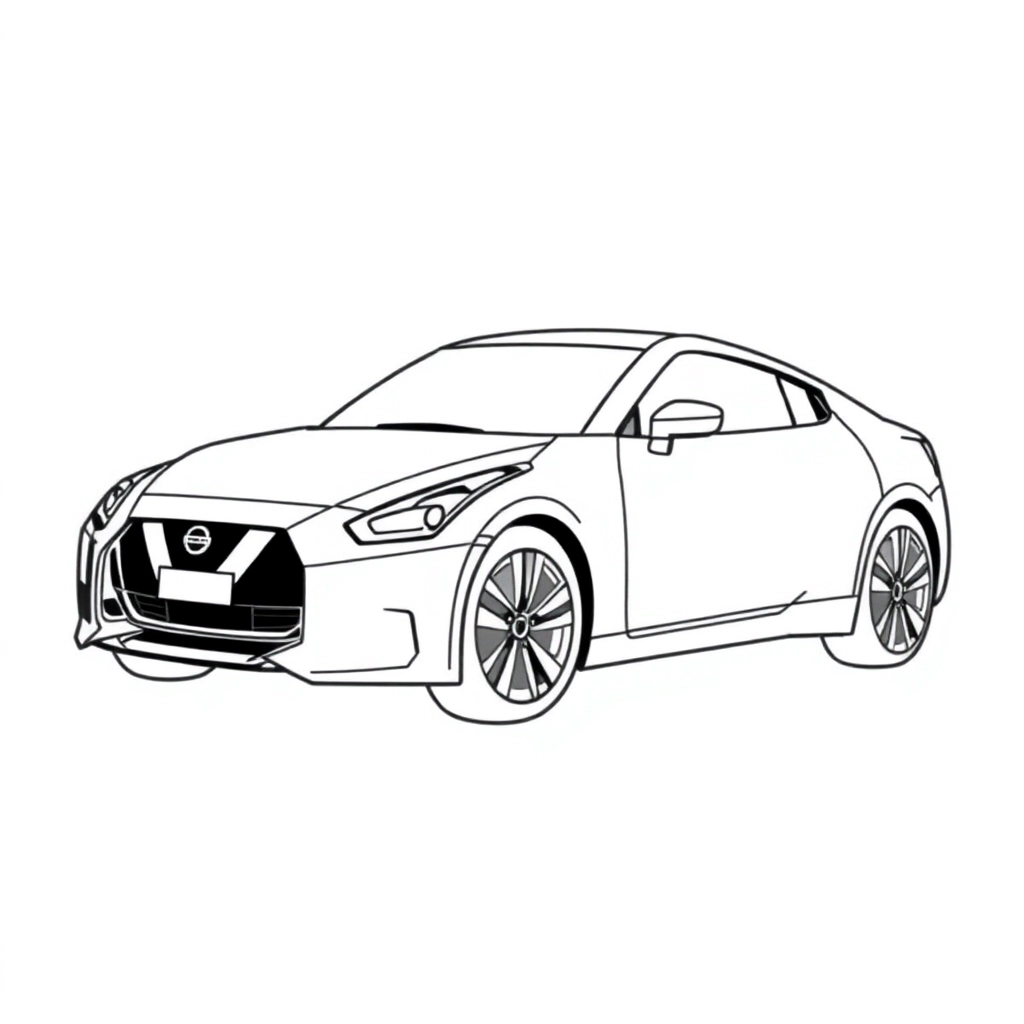 nissan ARIYA side Páginas para Colorear
