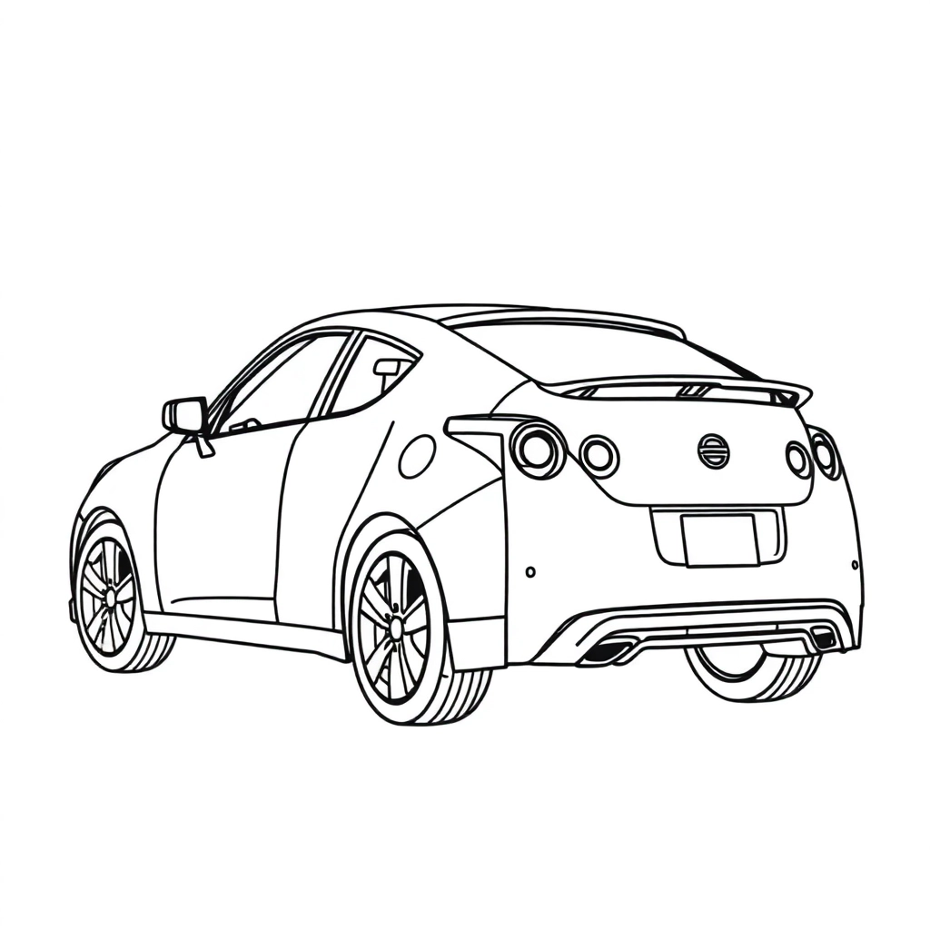nissan ARIYA side Páginas para Colorear