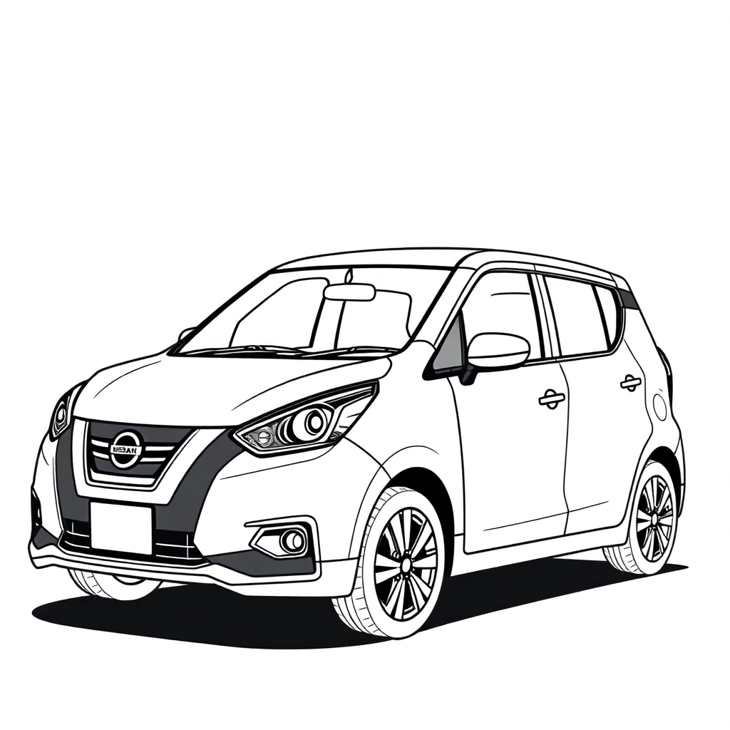 nissan ARIYA side Páginas para Colorear