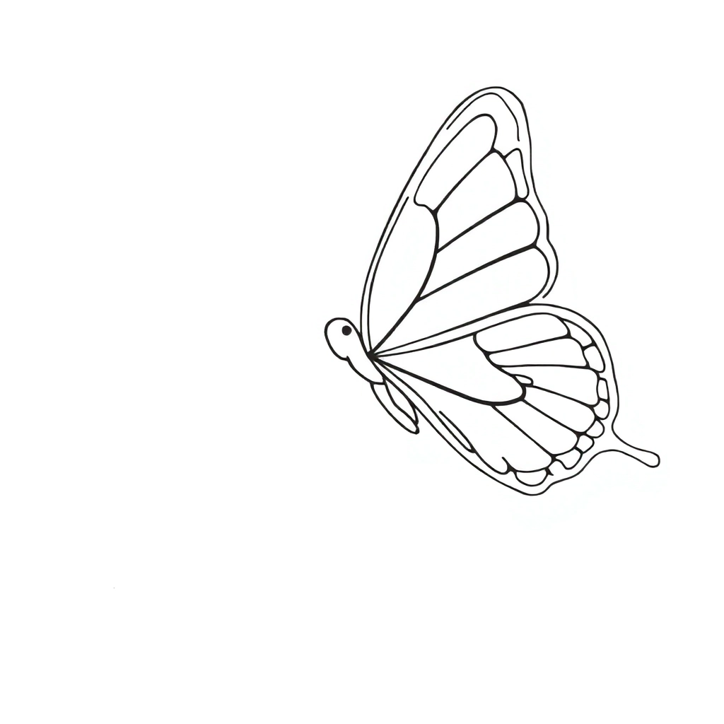 Butterfly  صفحات التلوين