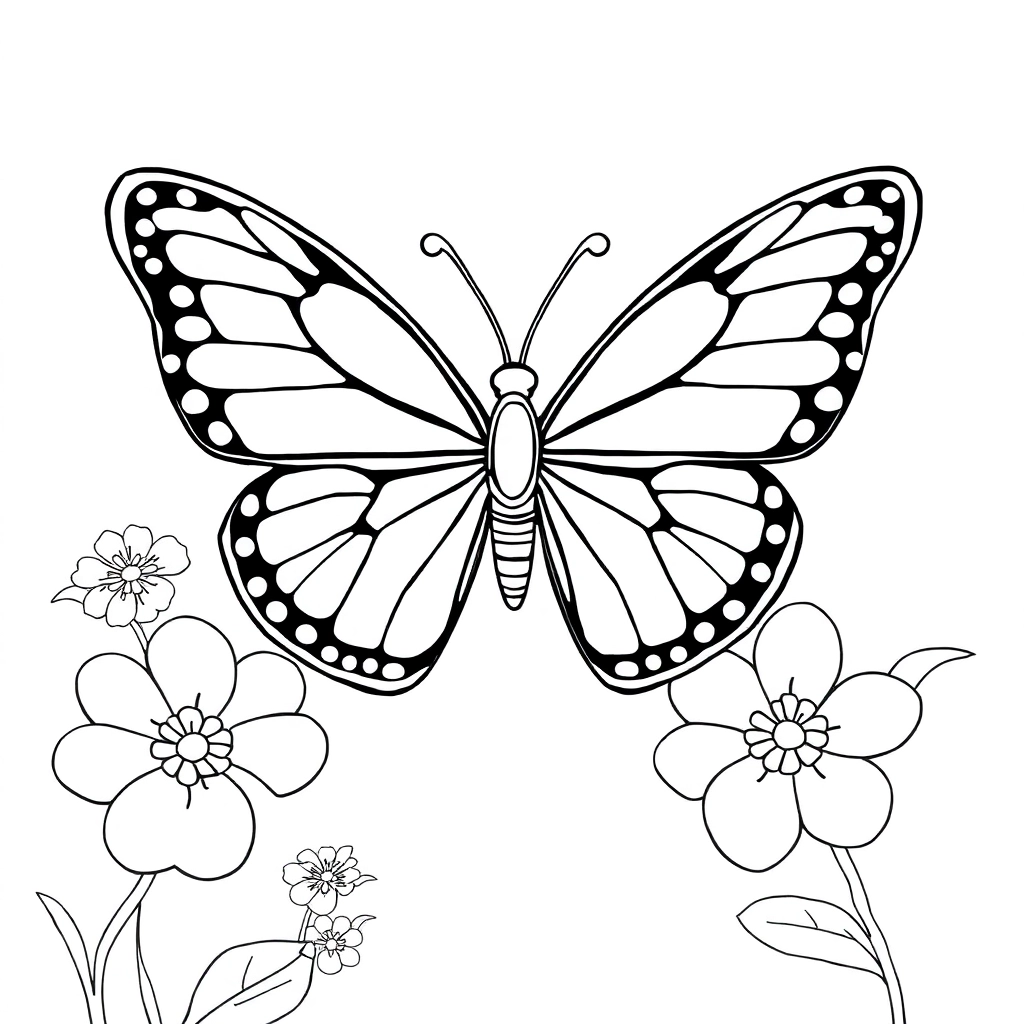 Butterfly صفحات التلوين