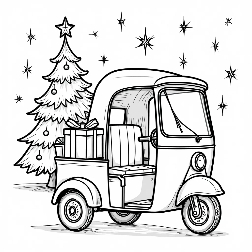 india rickshaw coloring pages