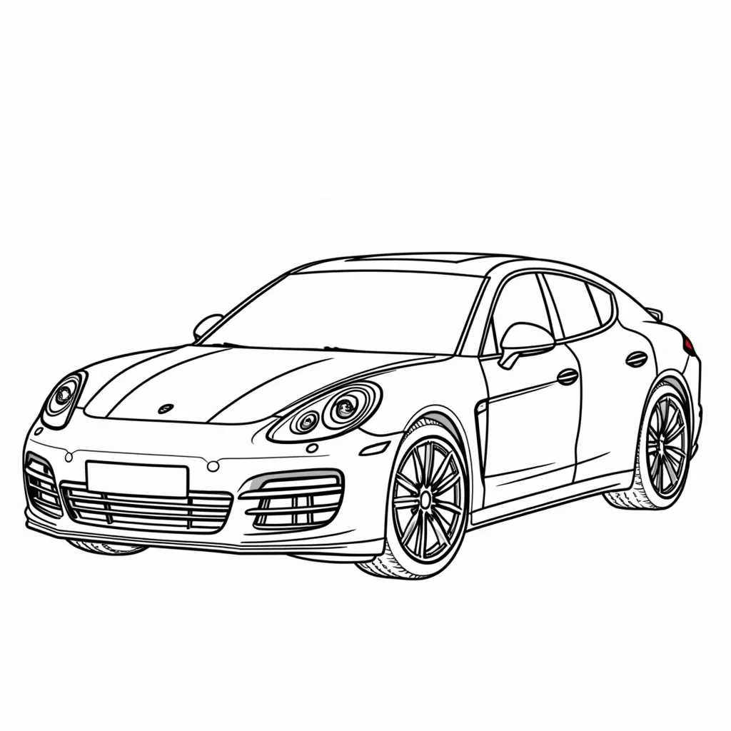 Porsche panamera coloring pages