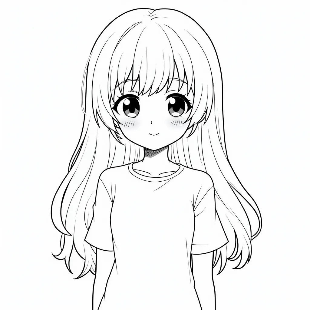 anime girl coloring pages