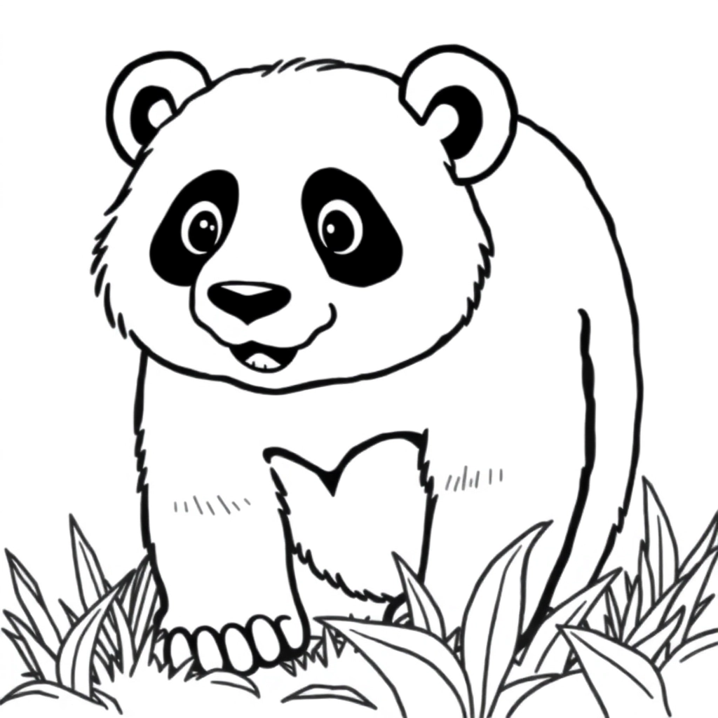 小小的熊猫 صفحات التلوين