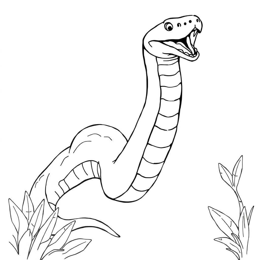 snake صفحات التلوين