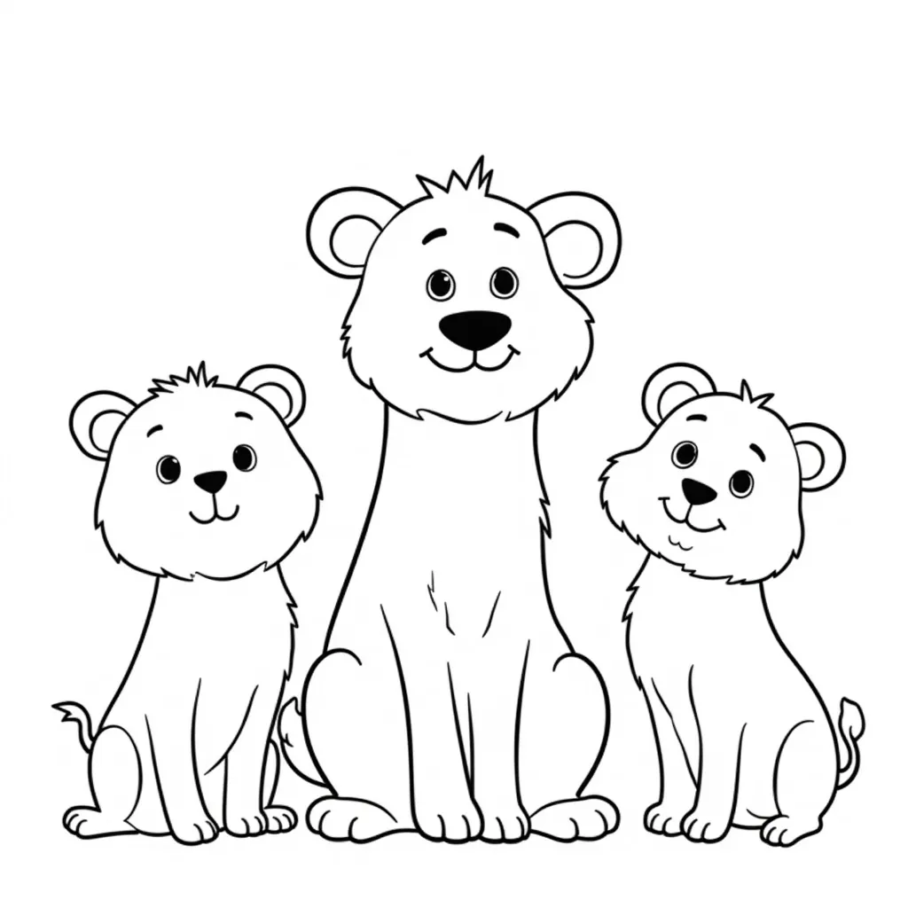 生成一群小动物 coloring pages