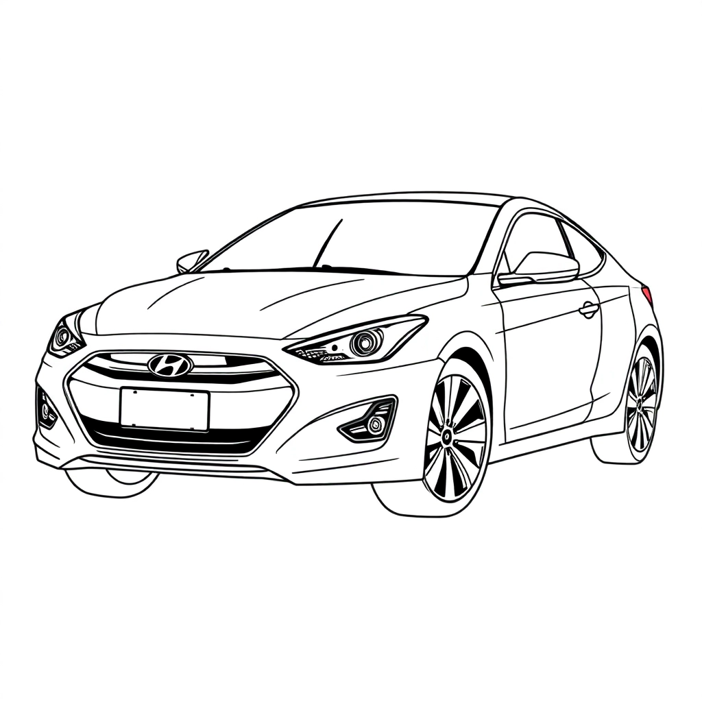 韓國現代4門跑車 صفحات التلوين