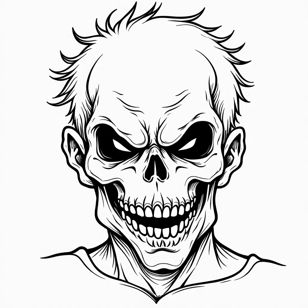 killer's head coloring pages