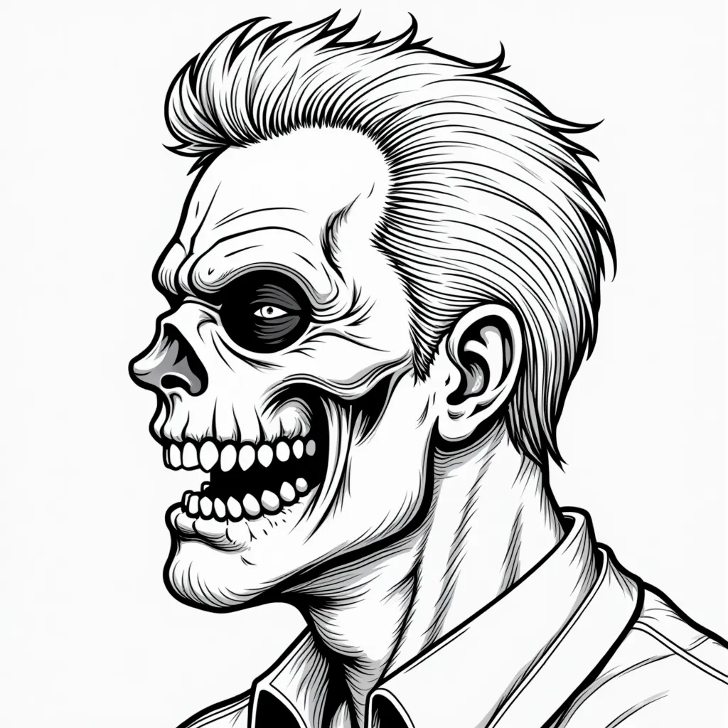 killer's head coloring pages