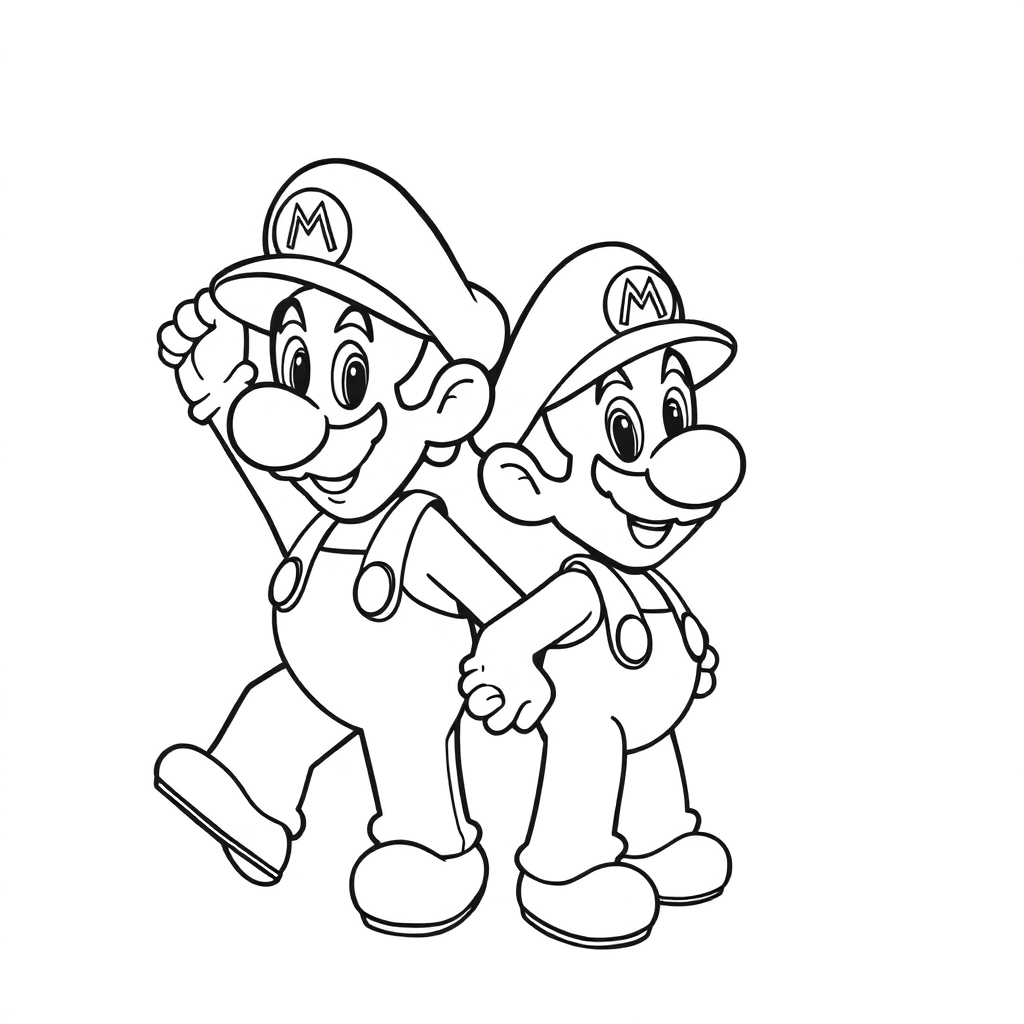 MARIO BROS GOLPENADO A LUIGI صفحات التلوين
