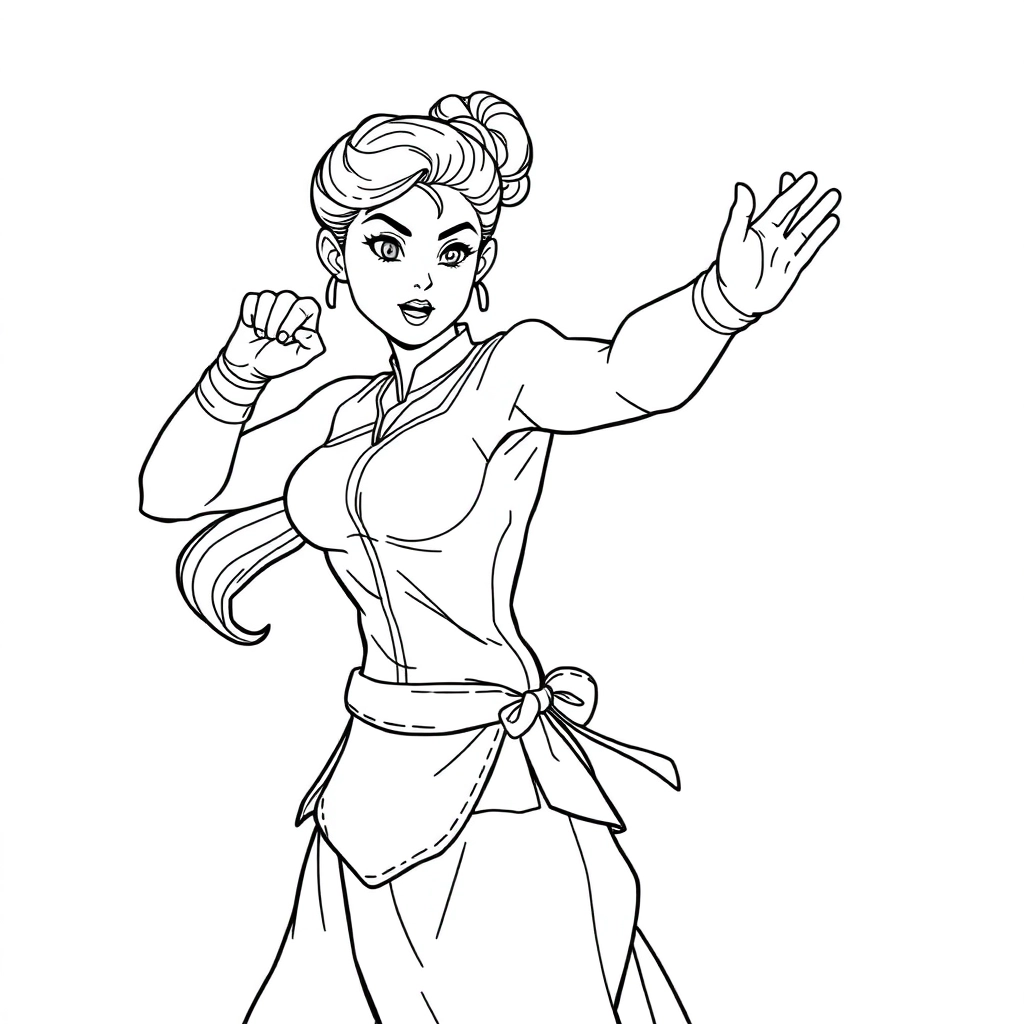 CHUN LI صفحات التلوين