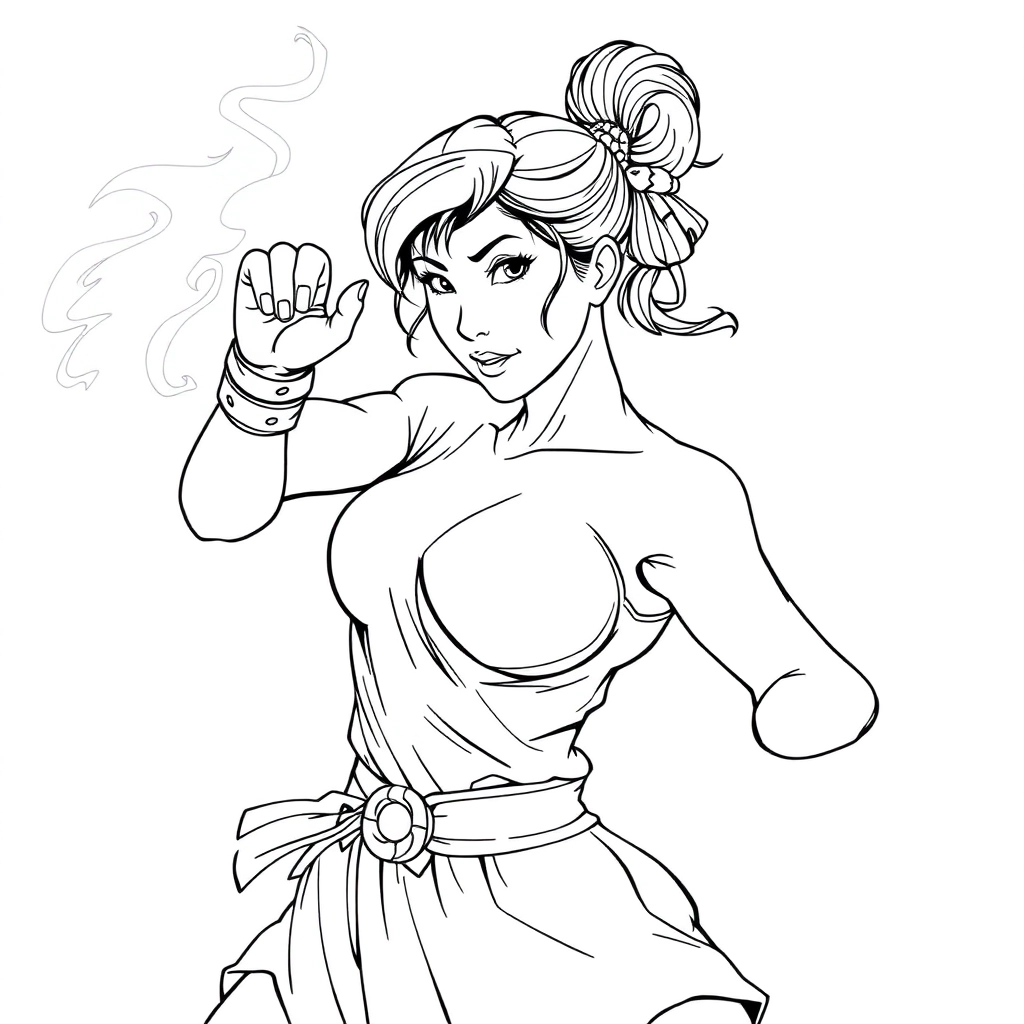 CHUN LI PELEANDO صفحات التلوين