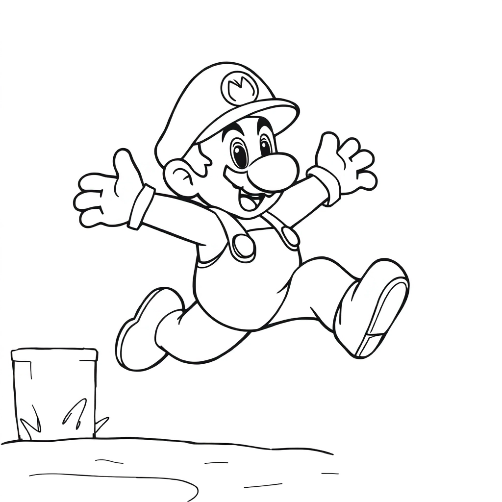 MARIO BROS SALTANDO صفحات التلوين