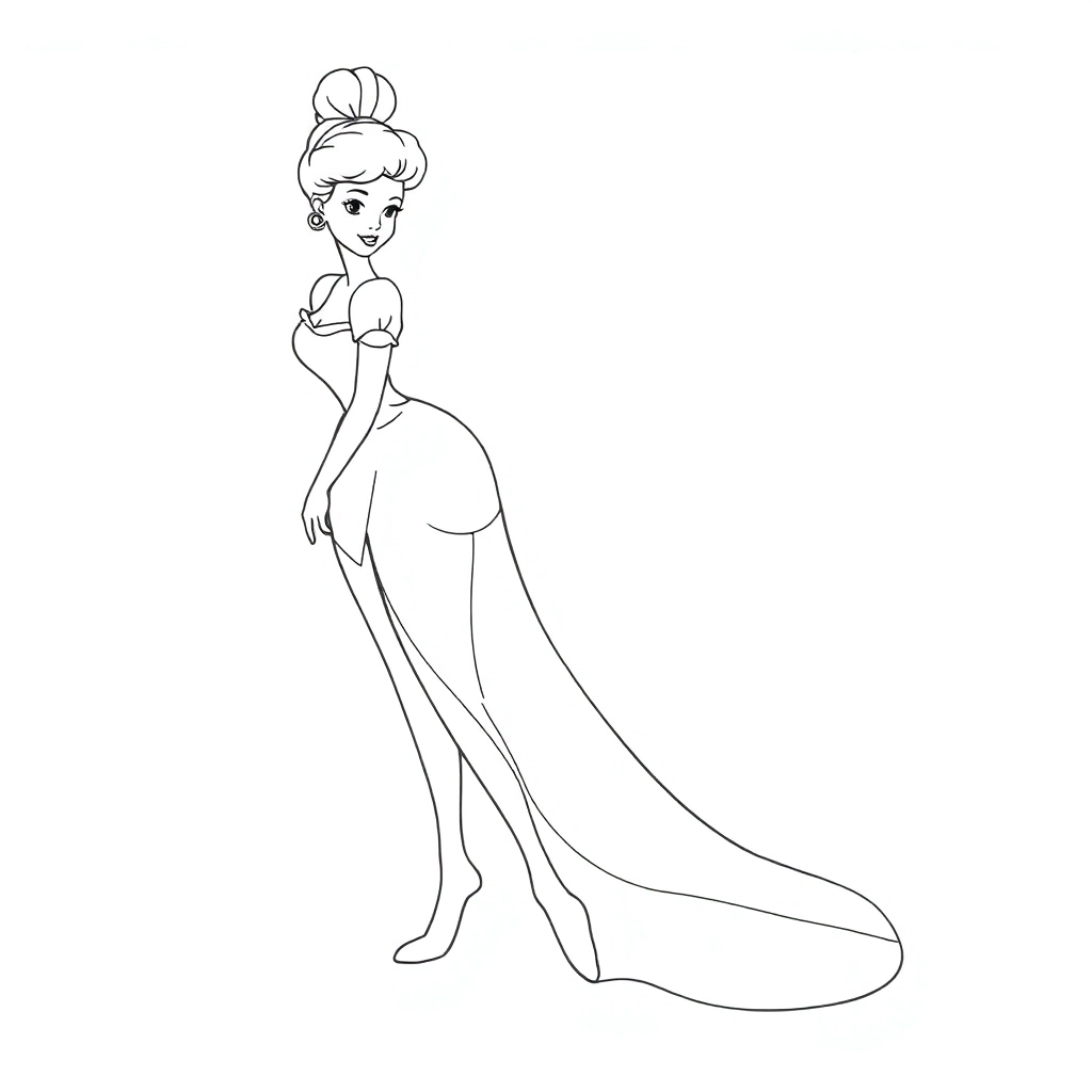 cinderella broke slass slipper صفحات التلوين