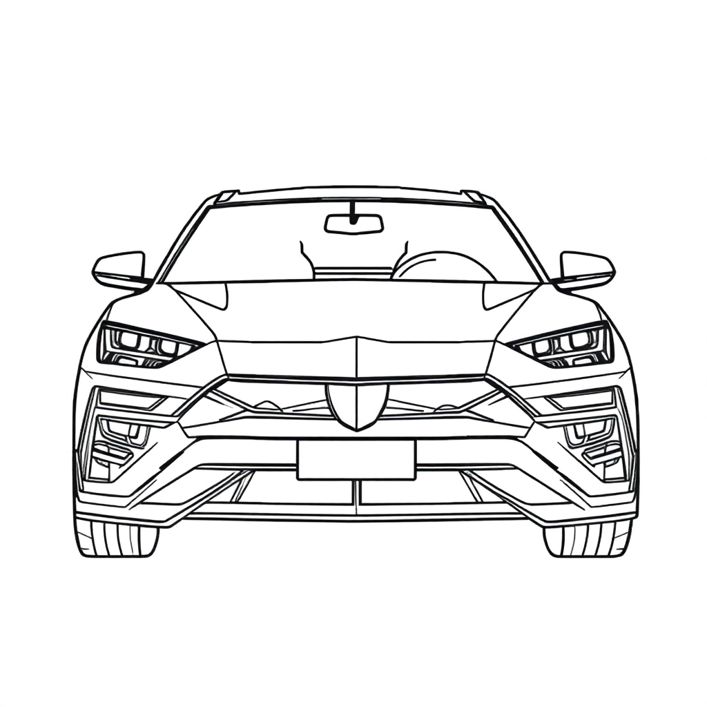 Lamborghini Urus Páginas para Colorear