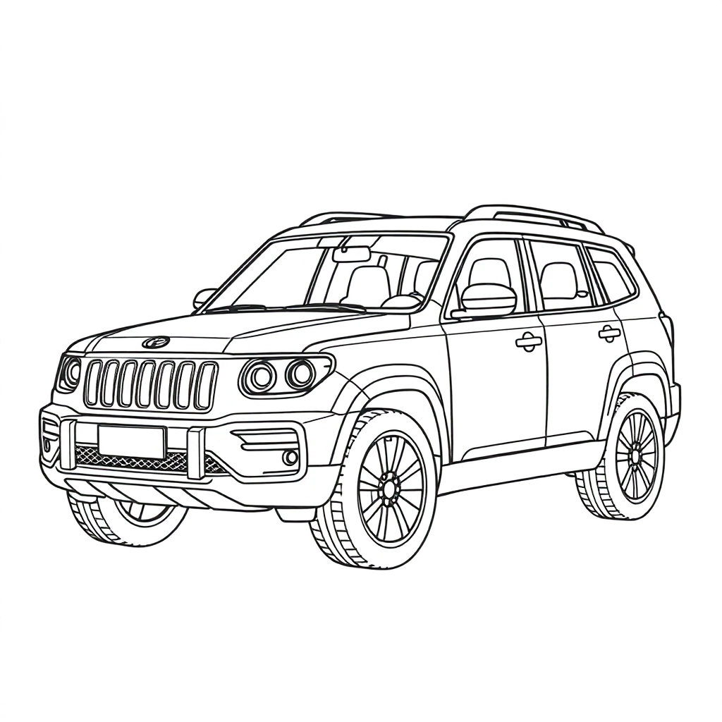 toyota SUV صفحات التلوين