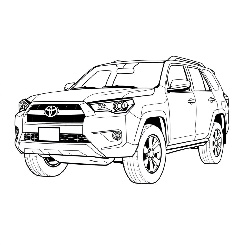 toyota SUV صفحات التلوين