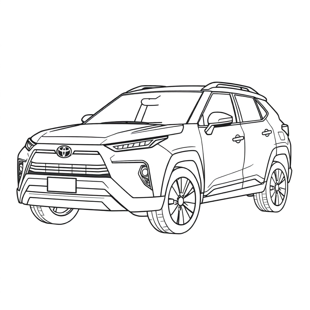 toyota Cross صفحات التلوين