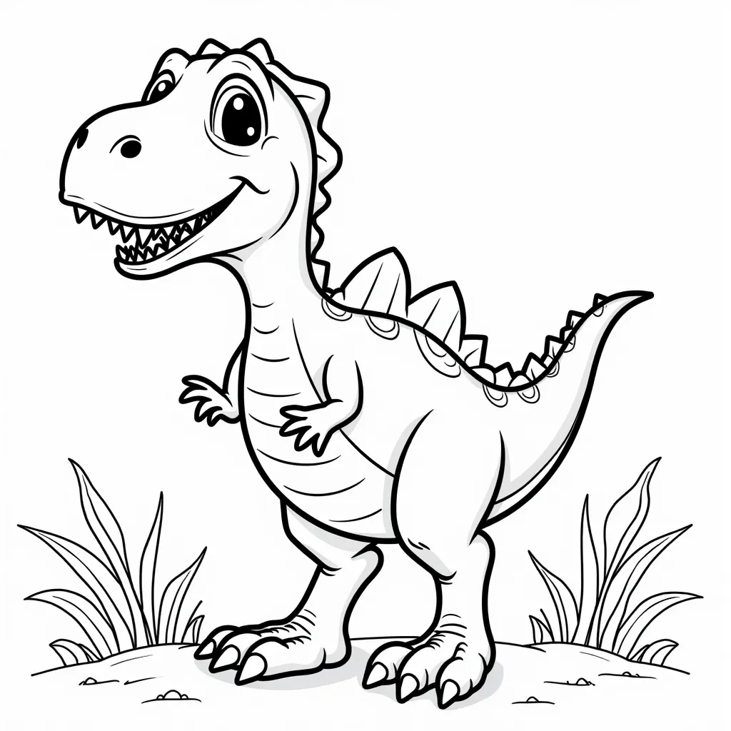 Dinosaurus that plays a pc game coloring pages