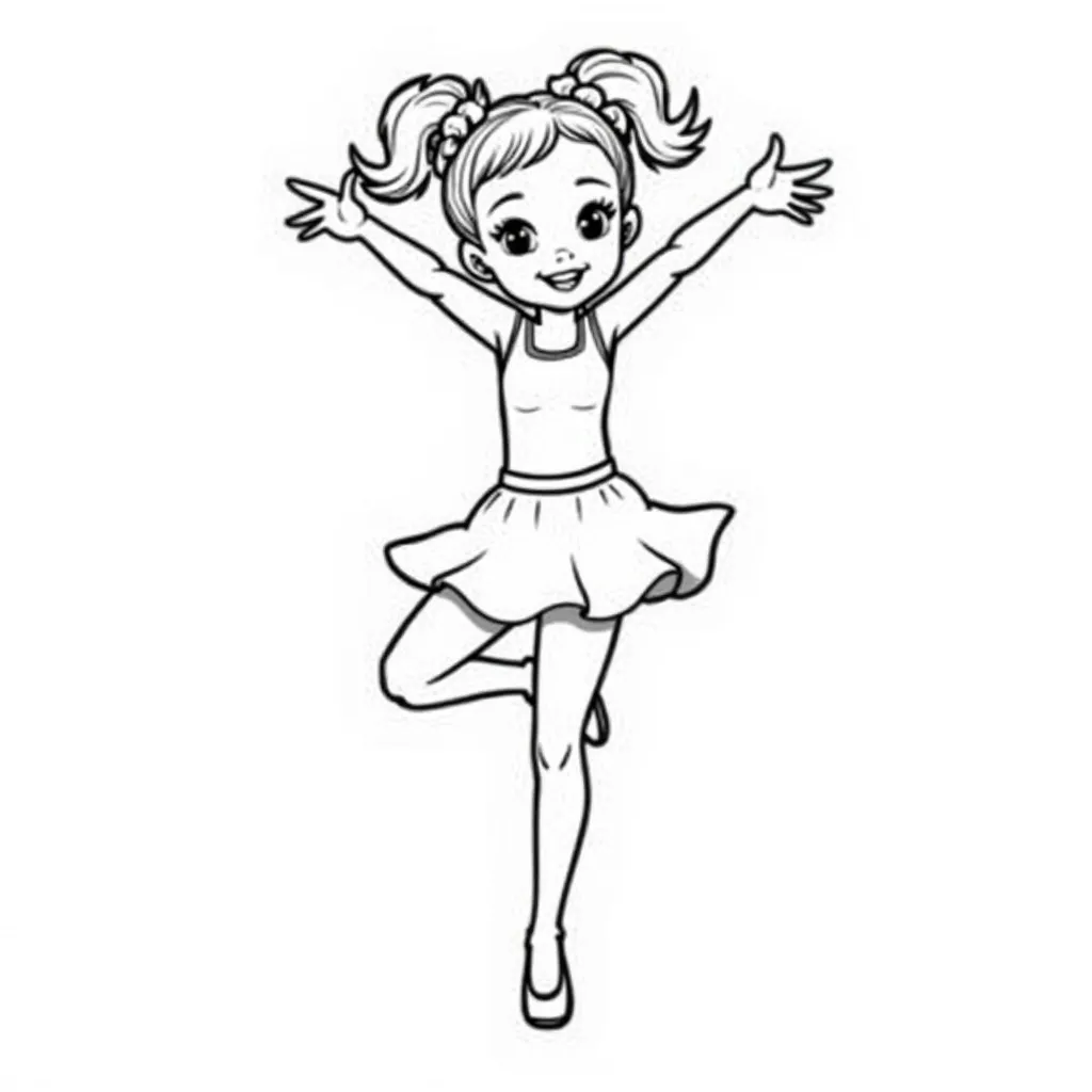 dance girl coloring pages