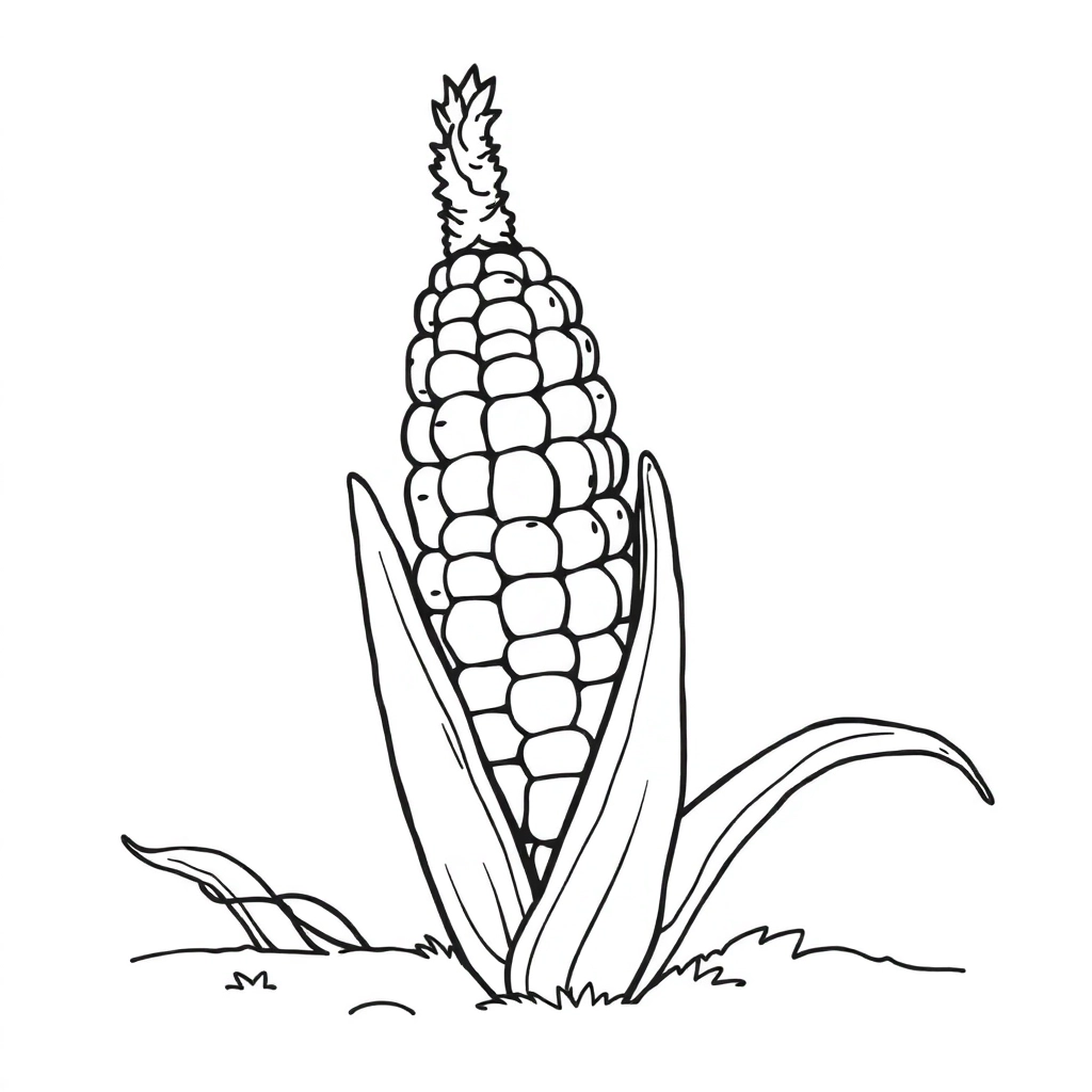 Corn صفحات التلوين