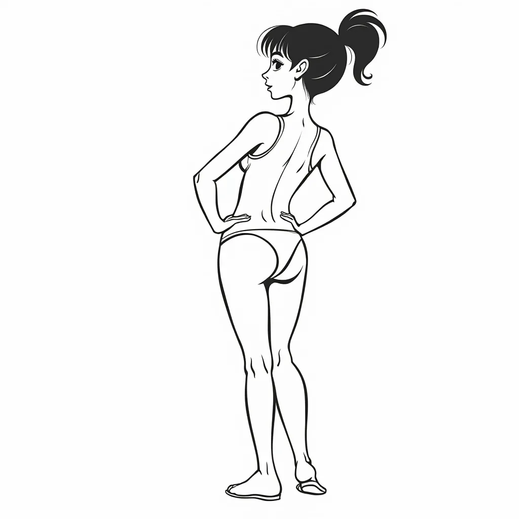 a thin girl with peach bottom wearing tight underwear oozing honey from it's backside coloring pages